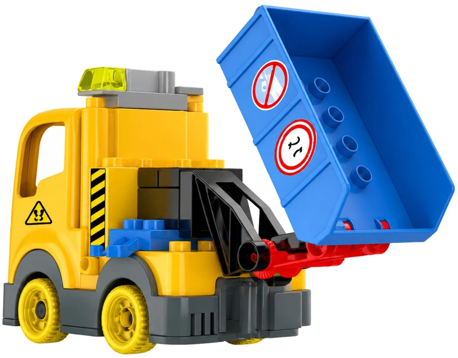 Lean Toys Konstruktorius su kranu ir savivarčiu, įvairiaspalvis, 91 dalių