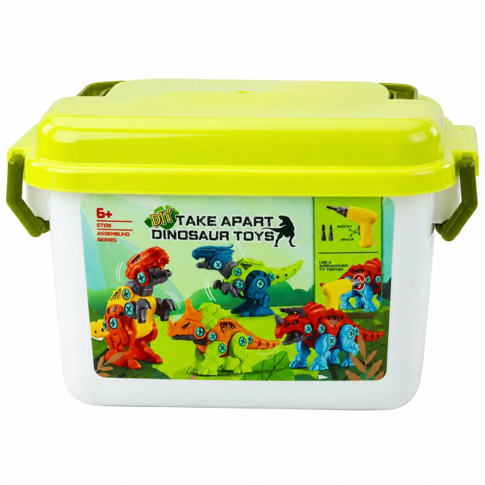 Lean Toys Dinosaurų konstravimo rinkinys 4 vnt.