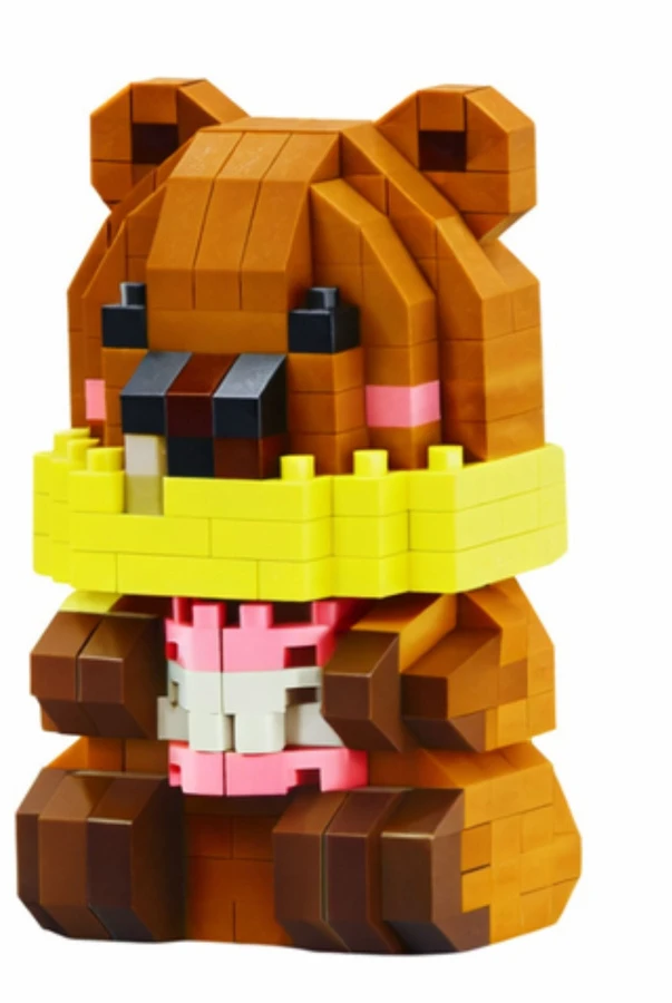 Lean Toys 3D Statulėlė iš kaladėlių Kapibara 204-263 vnt.