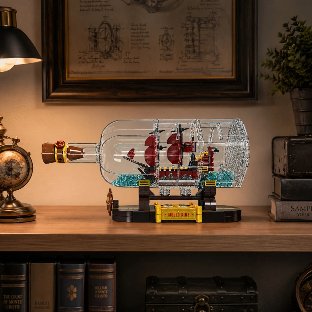 Lean Toys Statybinių kaladėlių rinkinys rudos spalvos 885 vnt.