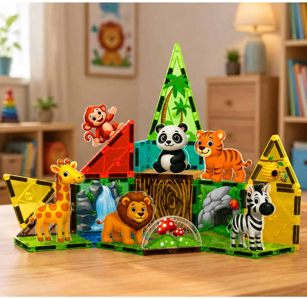 Lean Toys Magnetinės kaladėlės 27 vnt.