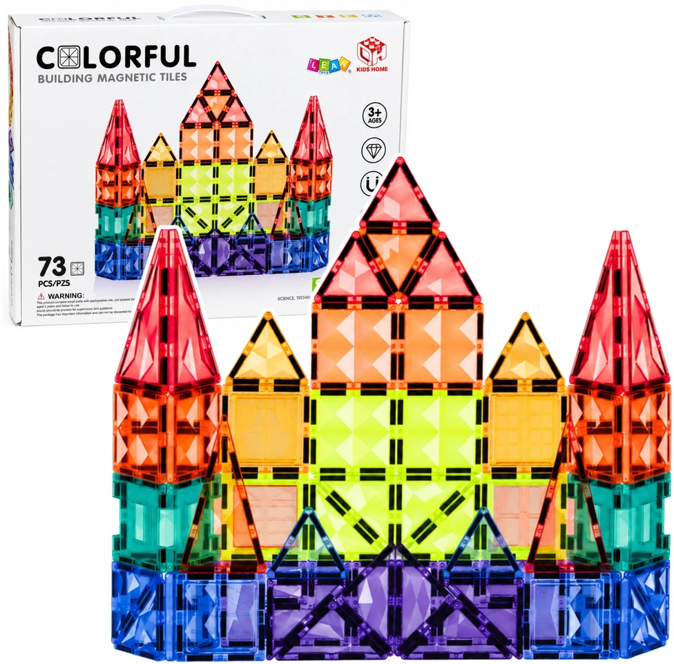 Lean Toys Magnetiniai blokeliai 73 vnt.