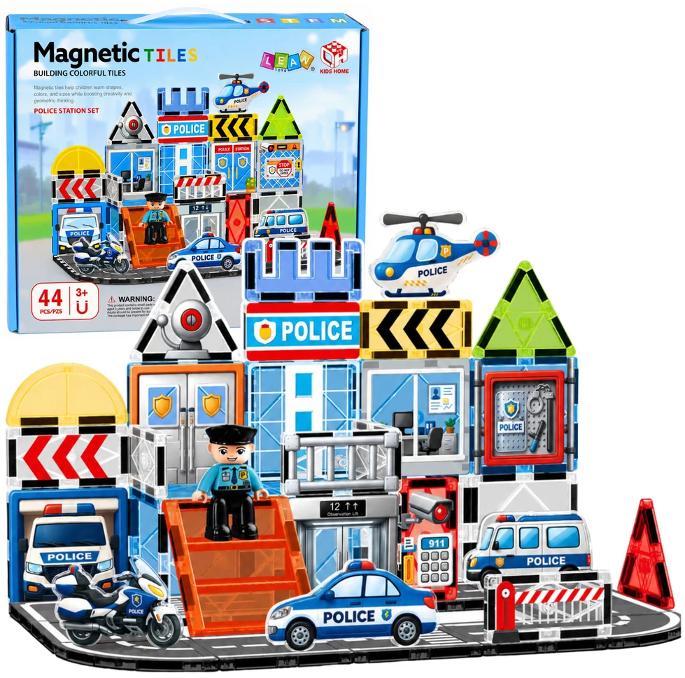 Lean Toys Magnetiniai blokeliai 44 vnt.
