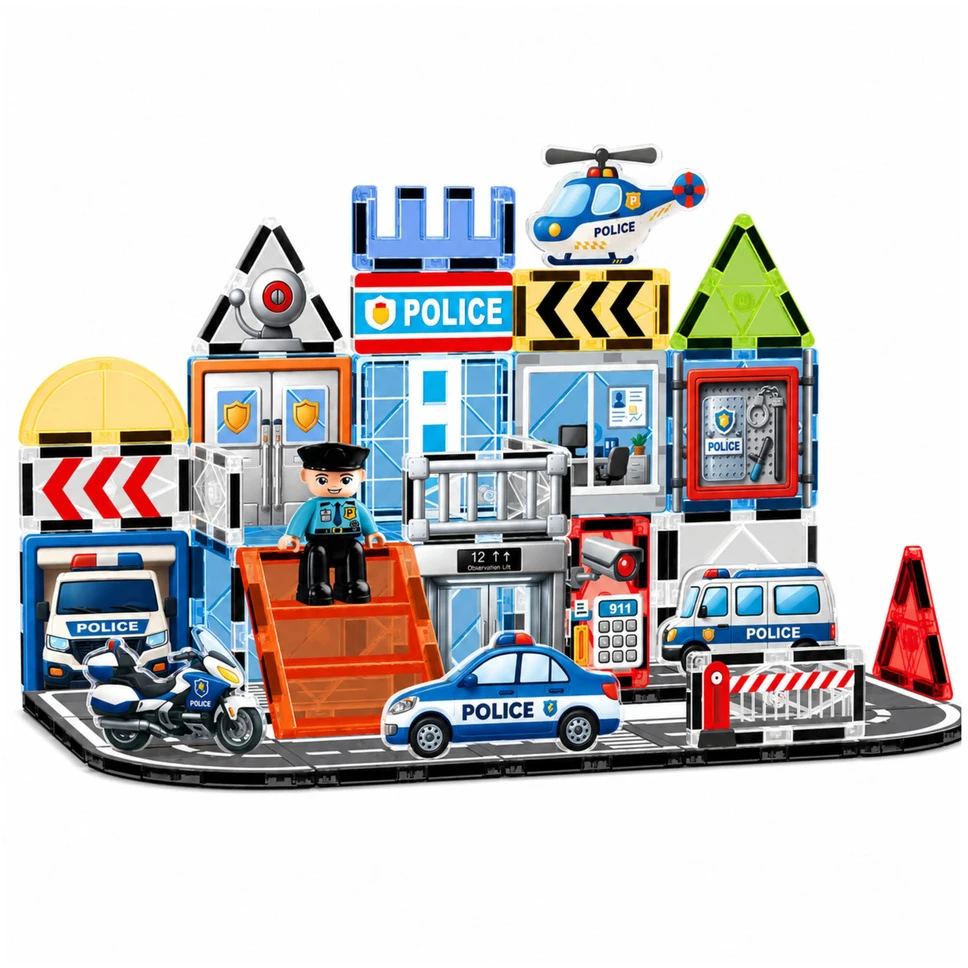 Lean Toys Magnetiniai blokeliai 44 vnt.