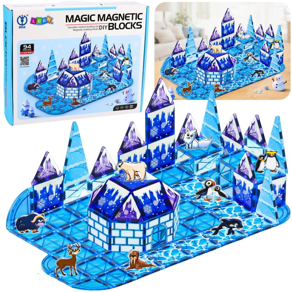 Klocki Magnetinės kaladėlės 94 vnt.