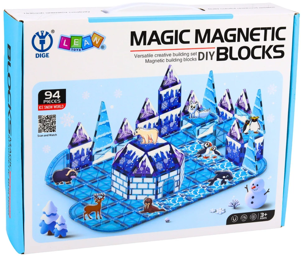 Klocki Magnetinės kaladėlės 94 vnt.