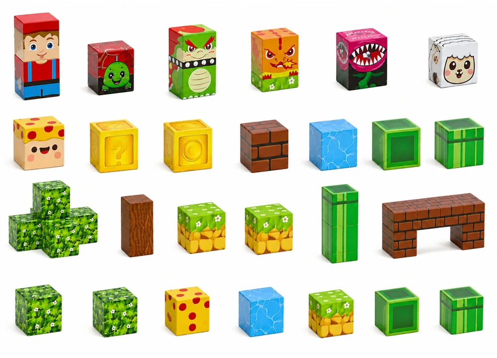 Lean Toys Magnetinis konstruktorius „Pixel World“, 80 vnt.