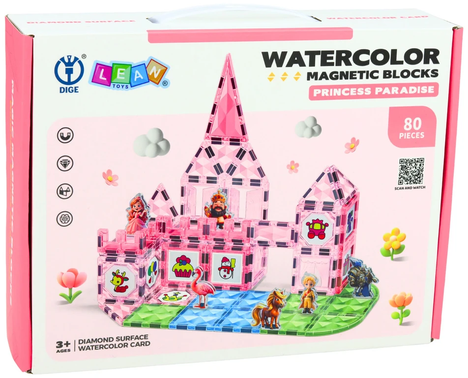 Klocki Magnetinės kaladėlės 80 vnt.