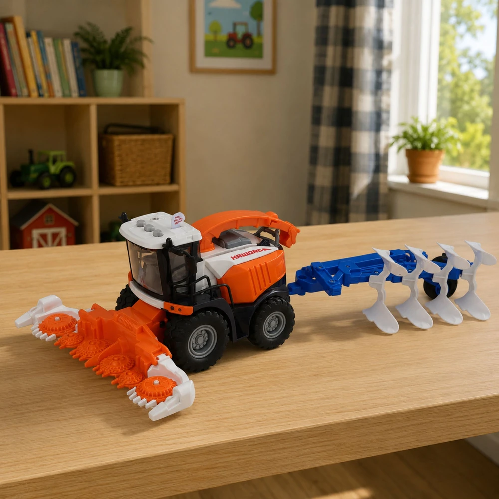 Lean Toys Kombainas su plūgu, 4 vnt.