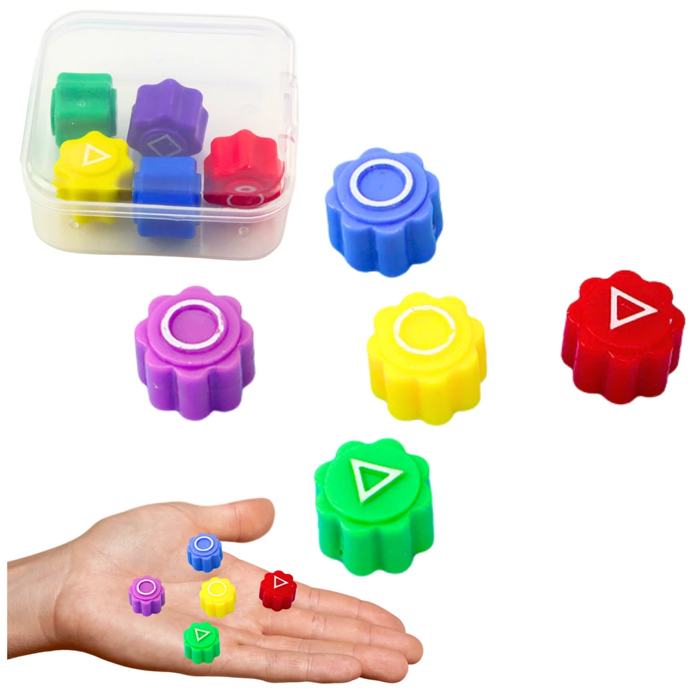 Lean Toys Gonggi žaidimo kauliukų rinkinys su dėžute, 5 vnt.