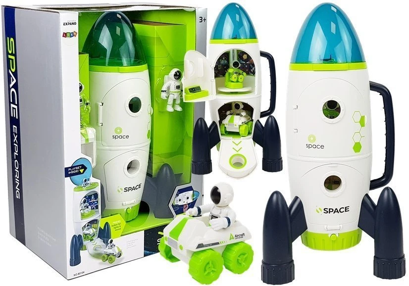 Lean Toys Kosminė raketa su šviesos ir garso efektais