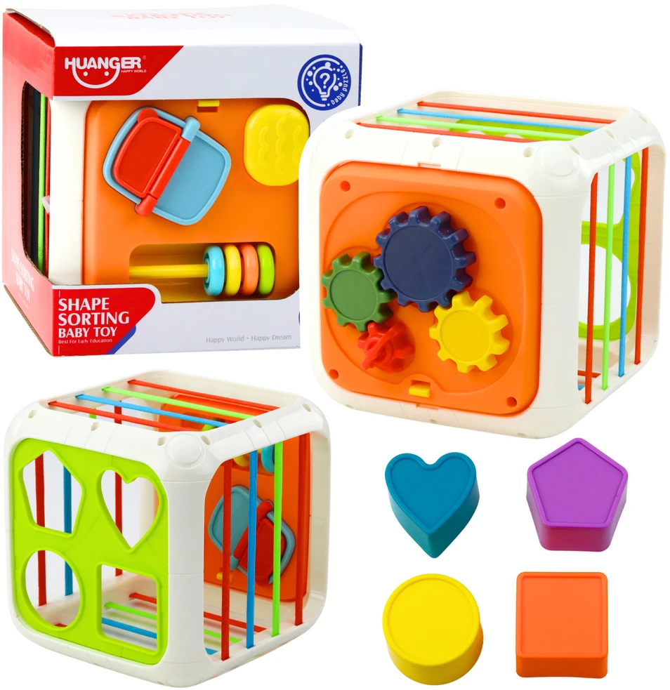 Lean Toys Sensorinis edukacinis kubas vaikams