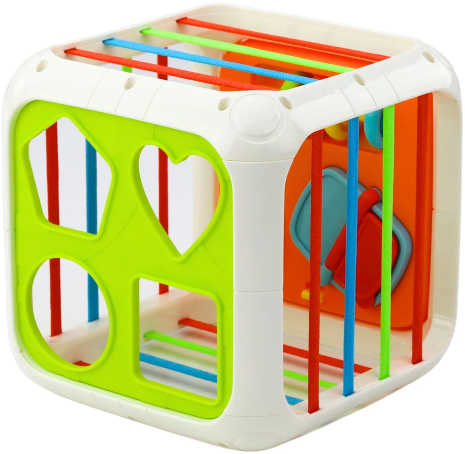 Lean Toys Sensorinis edukacinis kubas vaikams