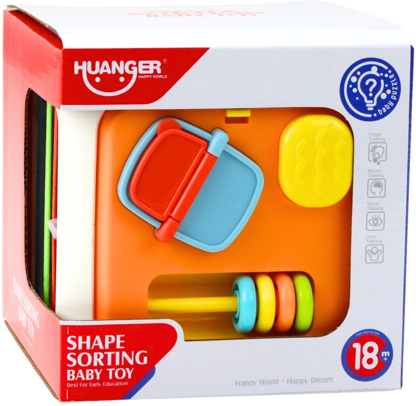 Lean Toys Sensorinis edukacinis kubas vaikams
