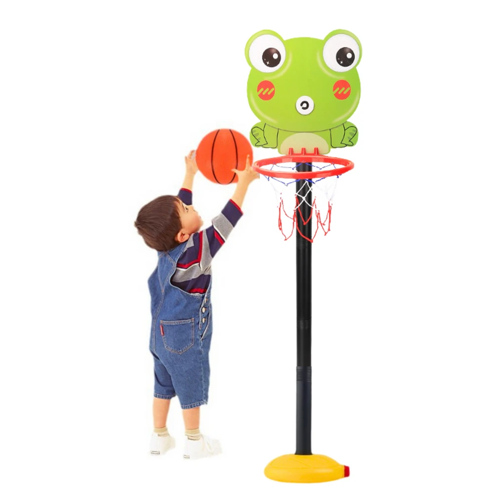 Lean Toys Reguliuojamas krepšinio rinkinys vaikams su varle, 110 cm
