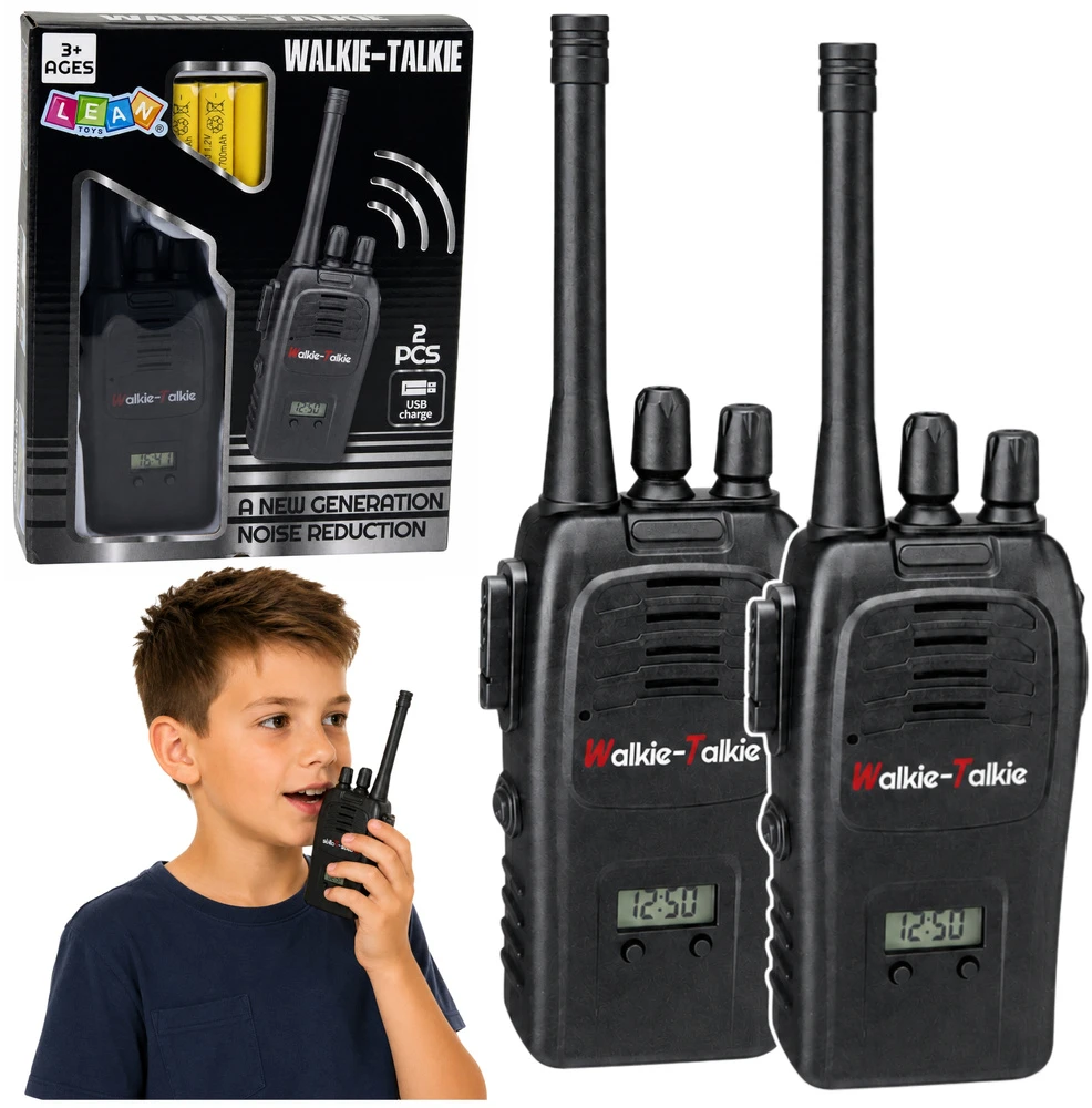Lean Toys Racijos iki 200 m ryšio nuotolio, su triukšmo slopinimu, juodos, 2 vnt.