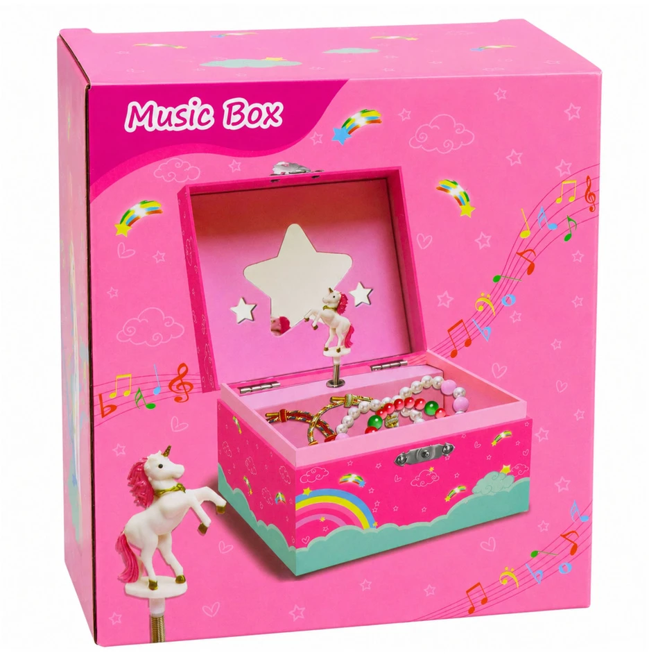Lean Toys Muzikinė dėžutė rožinė
