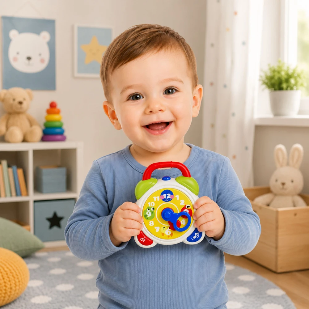 Lean Toys Interaktyvus mokomasis žadintuvas daugiaspalvis