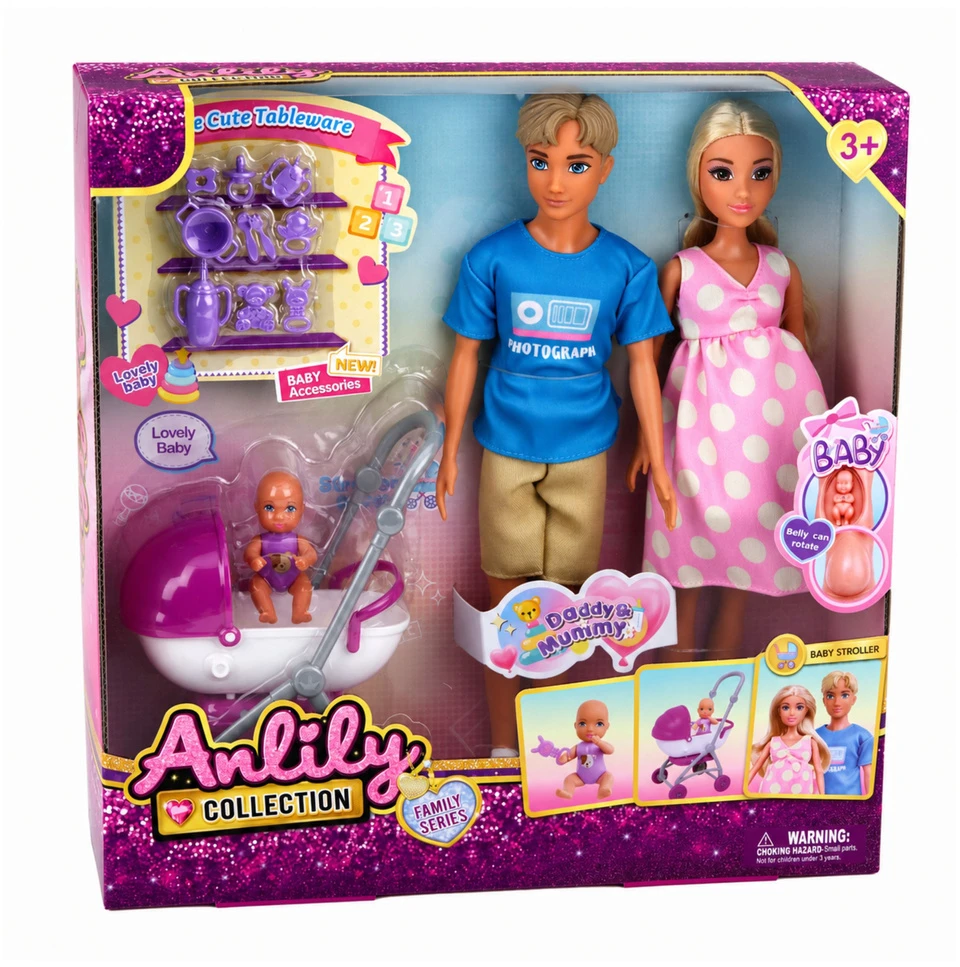 Lean Toys Lėlių rinkinys 3 vnt.