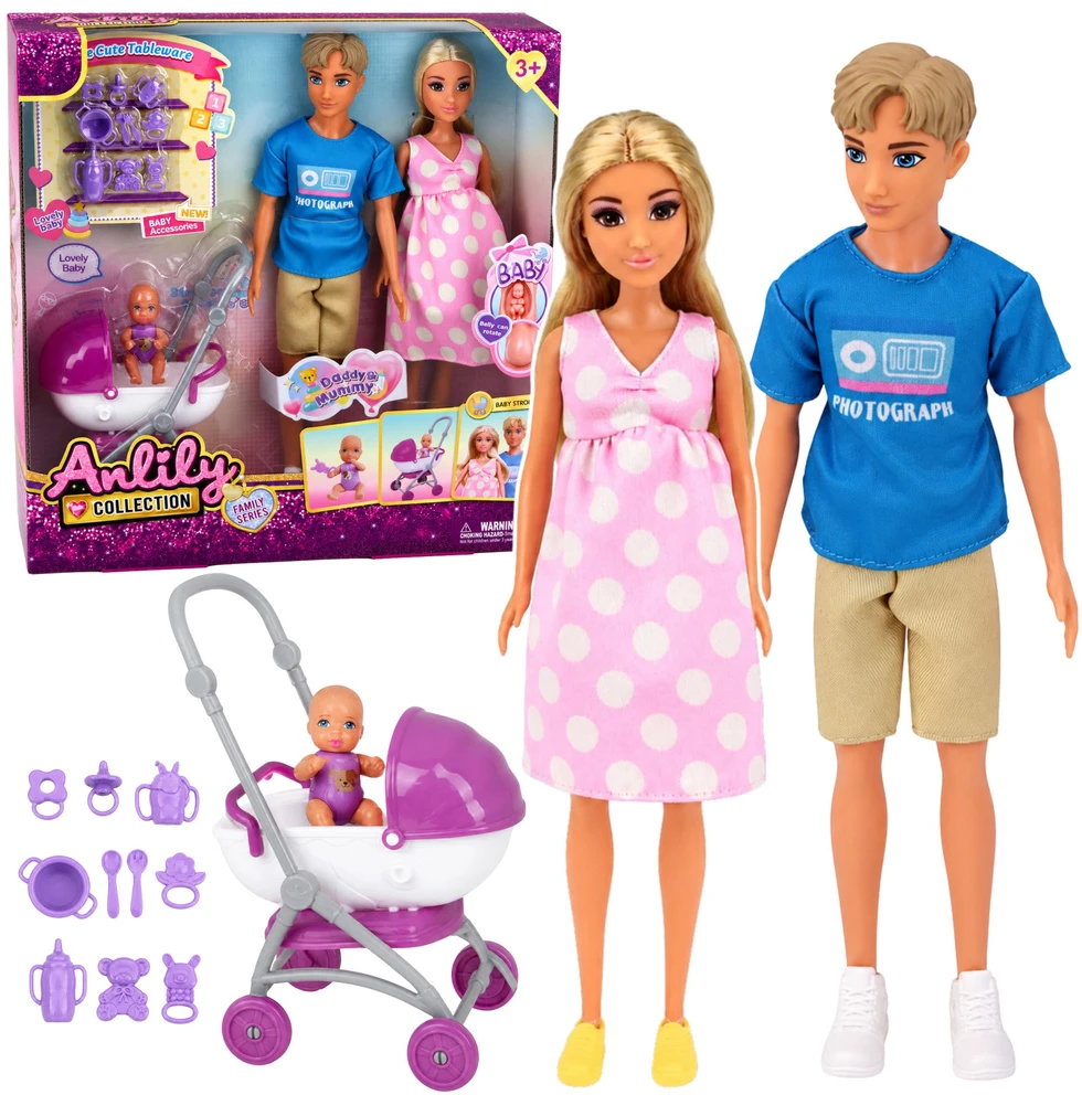 Lean Toys Lėlių rinkinys 3 vnt.