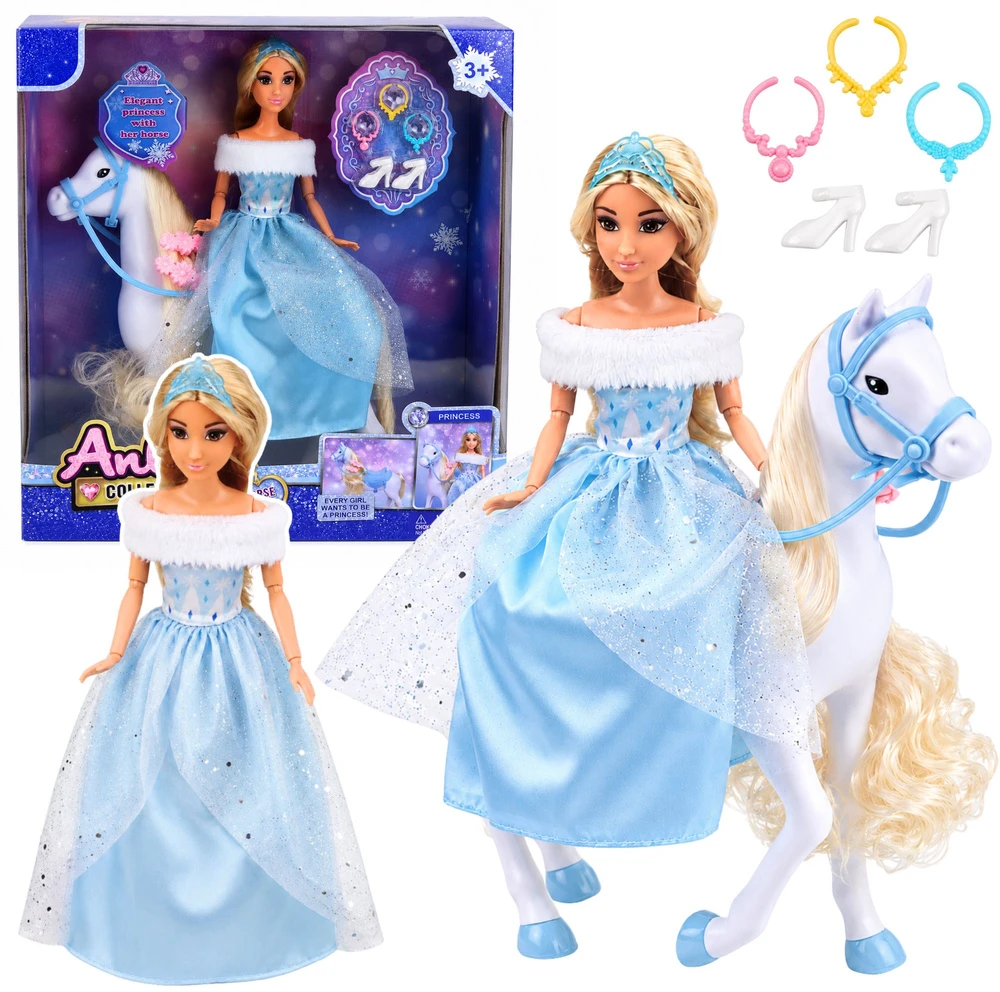 Lalka Lėlė ir arklys 30 cm