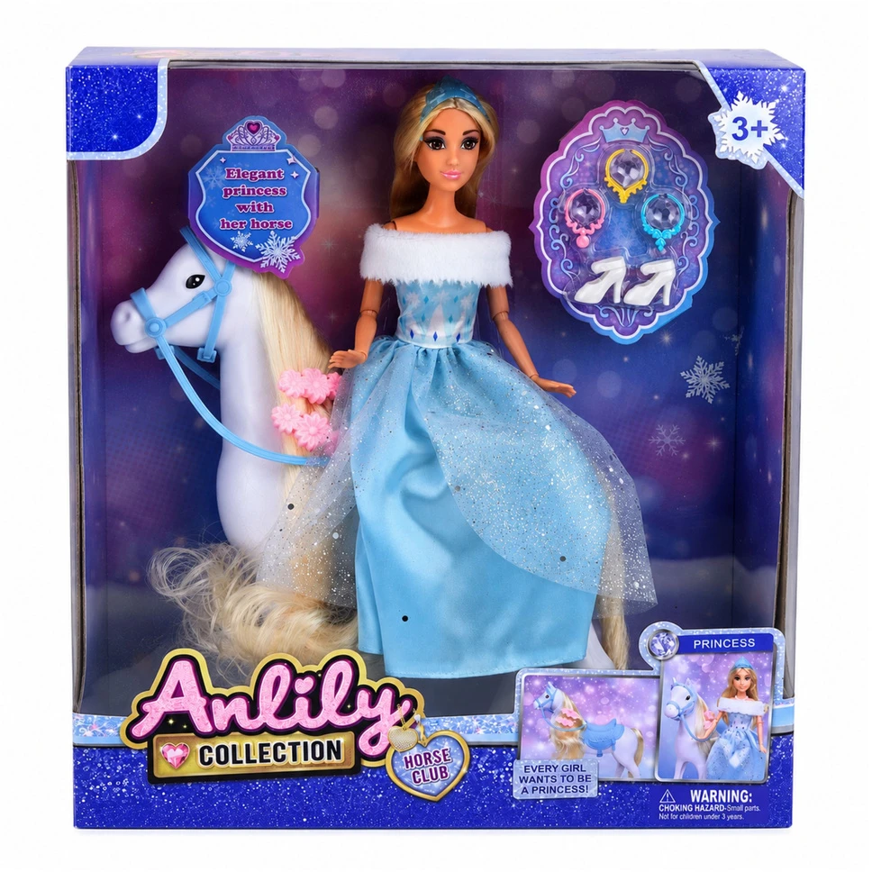 Lalka Lėlė ir arklys 30 cm