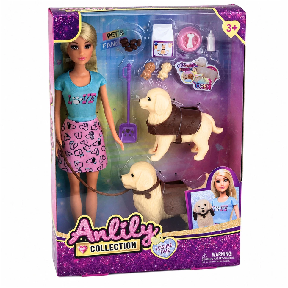 Lean Toys Lėlių rinkinys 30 cm 3 vnt.