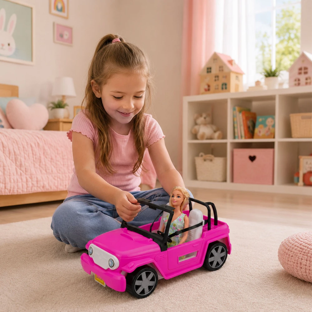 Lalka Lėlė su automobiliu 30 cm