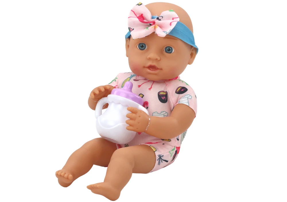 Lalka Lėlė rožine apranga su priedais Lean Toys Love Baby