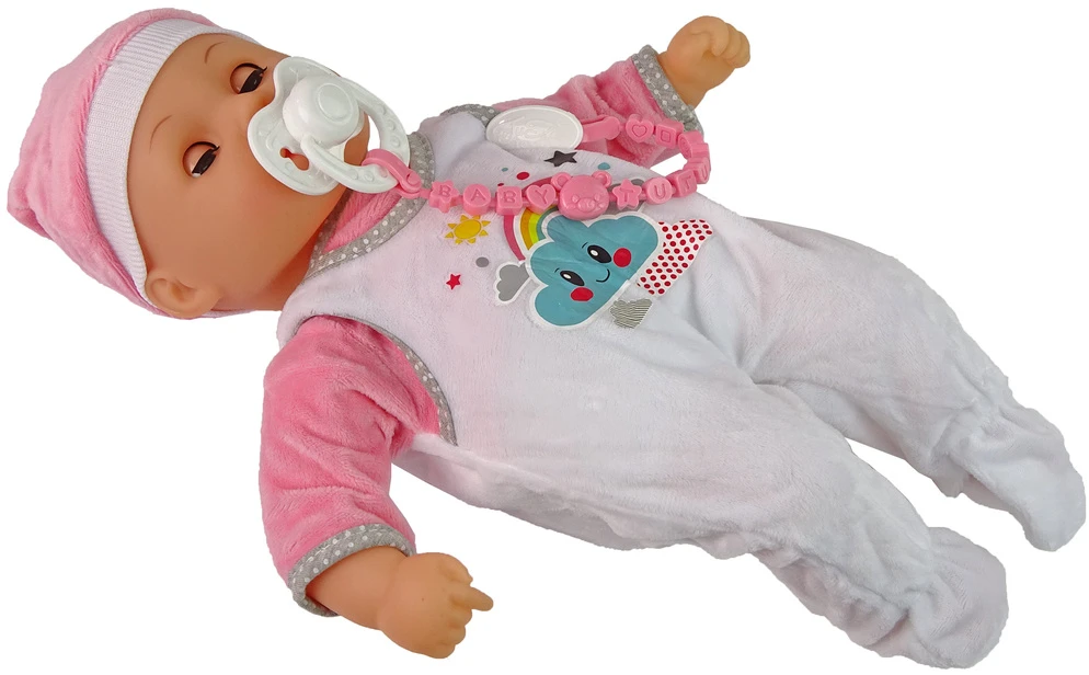 Lean Toys Lėlė kūdikis su rožine suknele