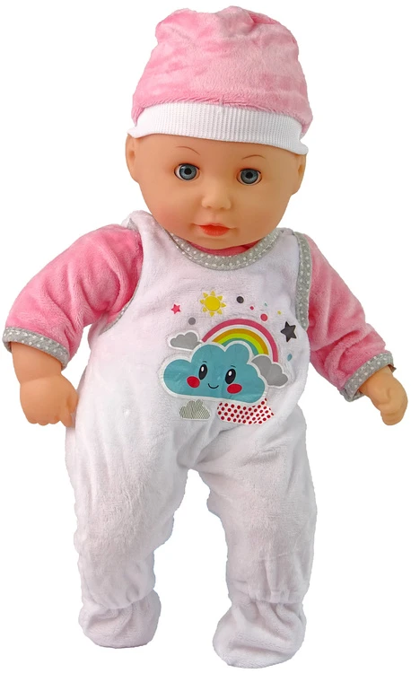 Lean Toys Lėlė kūdikis su rožine suknele
