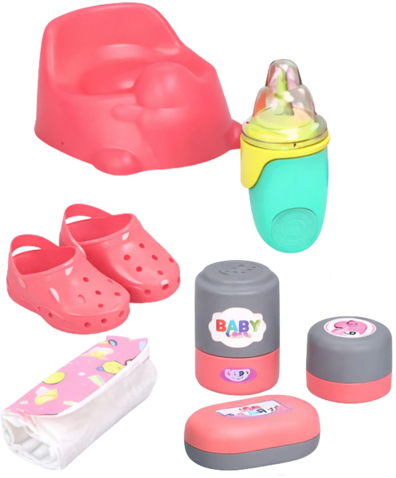 Lean Toys Interaktyvi kūdikio lėlė 30 cm su kėdute ir priedais