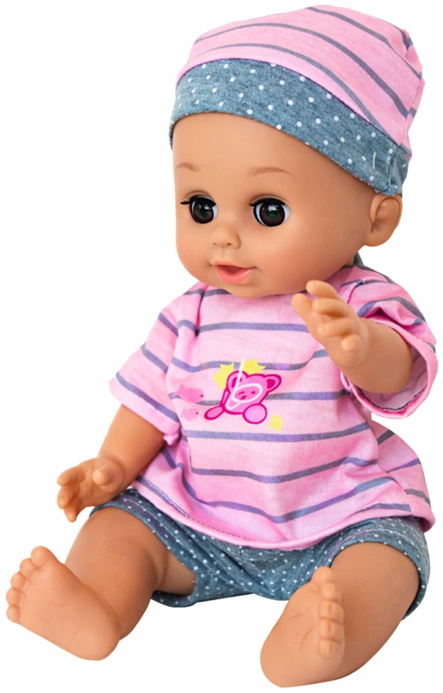 Lean Toys Interaktyvi kūdikio lėlė 30 cm su kėdute ir priedais