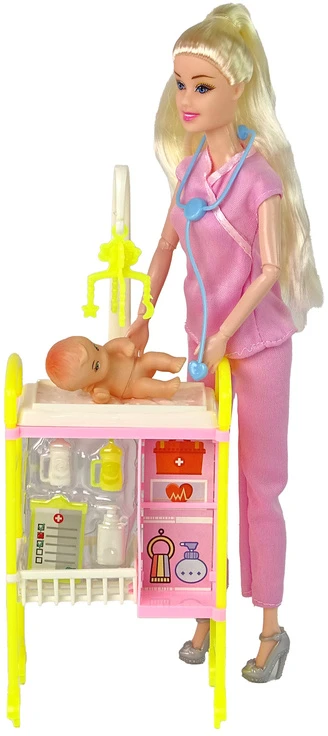 Lean Toys Lėlės rinkinys Daktarė