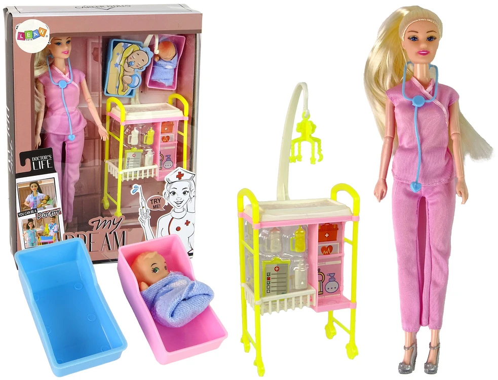 Lean Toys Lėlės rinkinys Daktarė