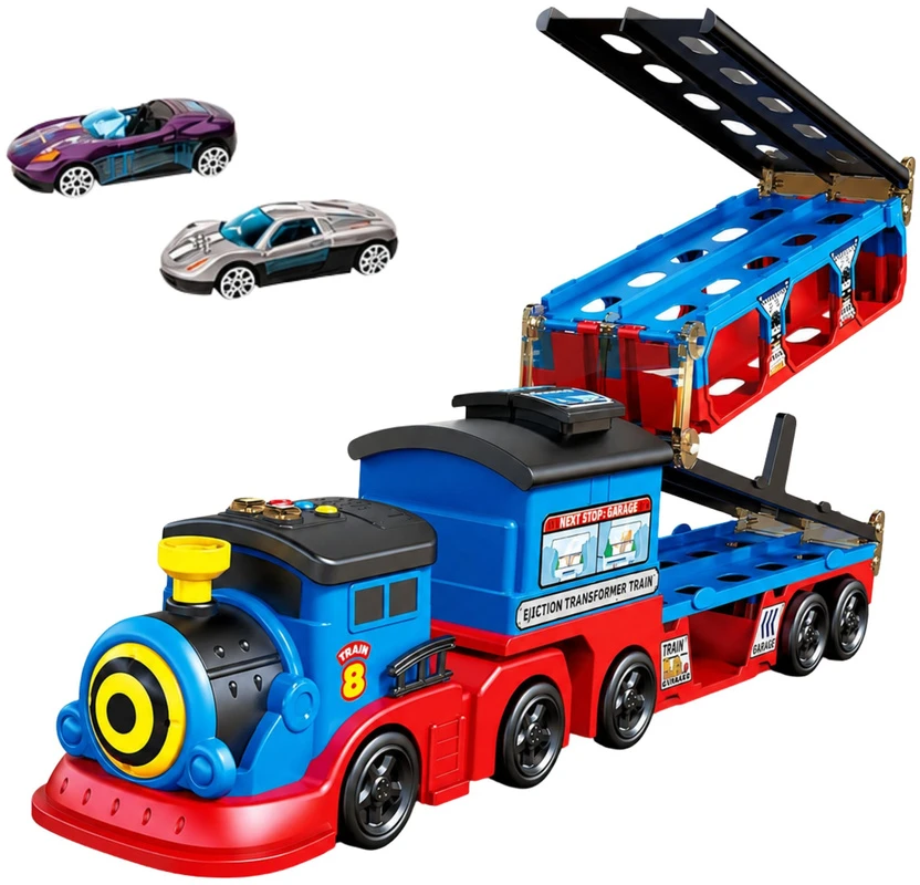 Lean Toys Lokomotyvas-transporteris 133 cm 2 vnt.