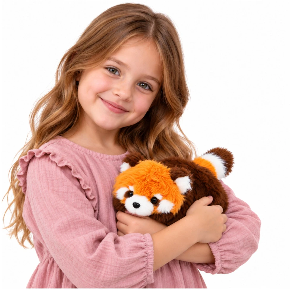 Lean Toys Pliušinis žaislas - raudonoji panda, 16 × 10 × 8 cm