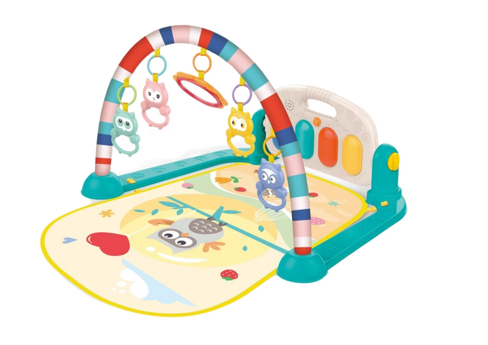Lean Toys Kilimėlis kūdikiams su pianinu ir pelėdos garsais