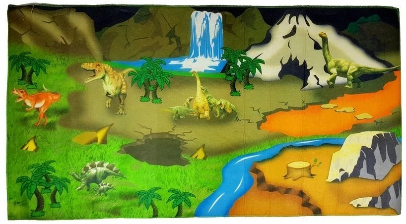 Lean Toys Lavinamasis kilimėlis su dinozaurų raštu, 107 × 58 cm