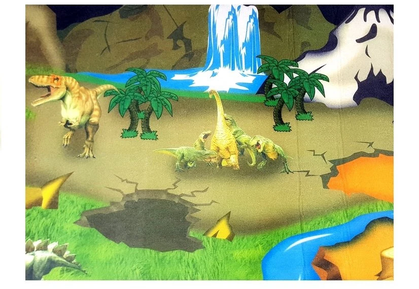Lean Toys Lavinamasis kilimėlis su dinozaurų raštu, 107 × 58 cm