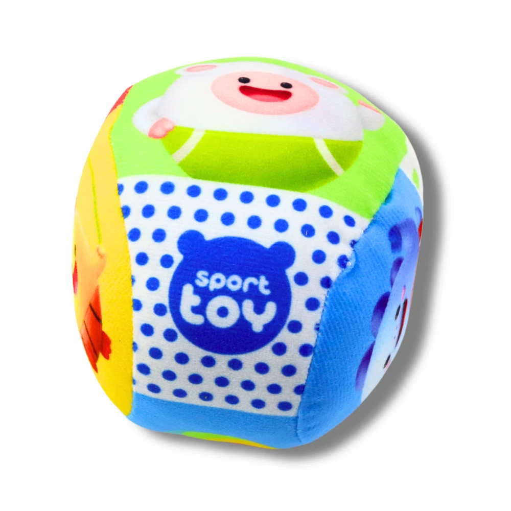 Lean Toys Minkštas kamuoliukas su barškučiu kūdikiams, 9 cm