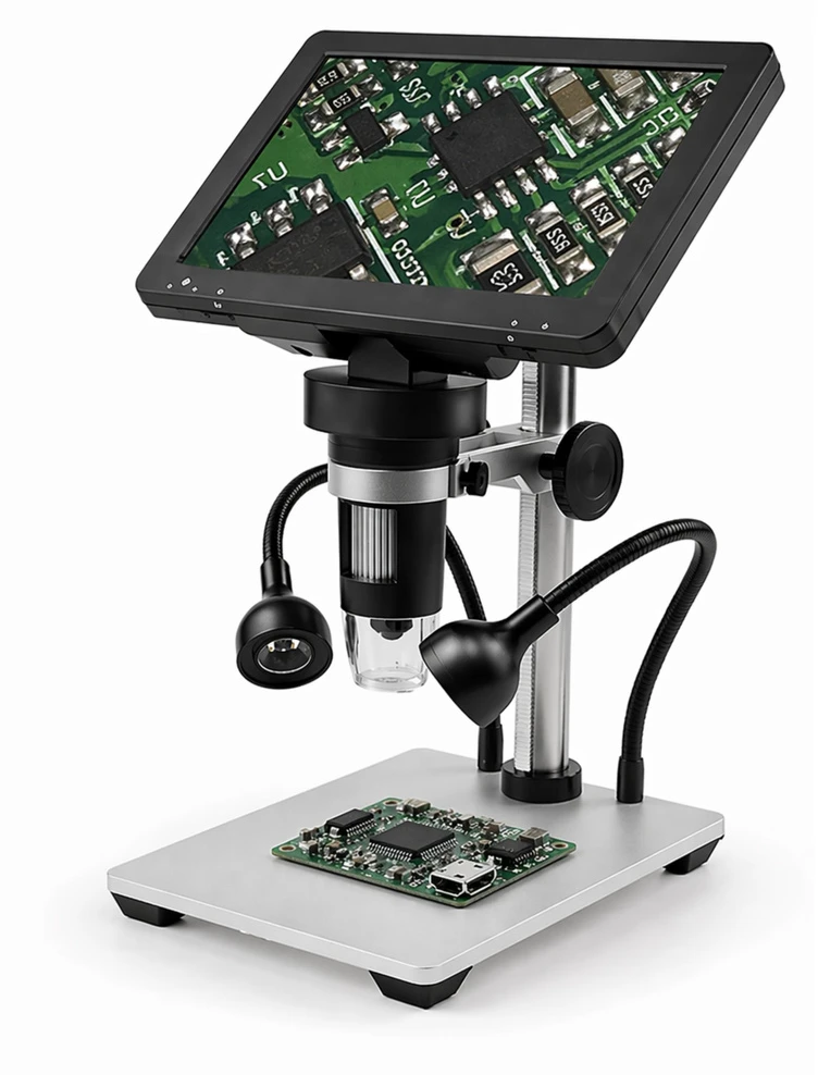 Carruzzo Skaitmeninis mikroskopas 1200x su 7 colių LCD ekranu