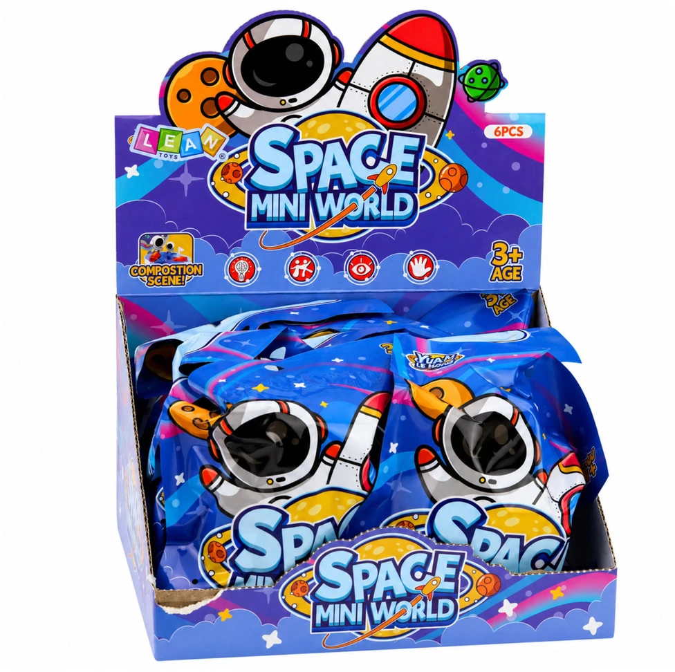 Lean Toys Mini Baza Figurki Kosmonauta Rinkinys Kosminis Planety Space Mini World