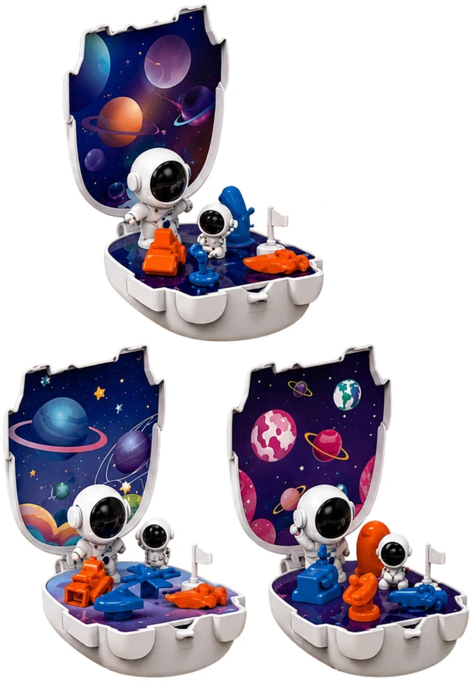 Lean Toys Mini Baza Figurki Kosmonauta Rinkinys Kosminis Planety Space Mini World