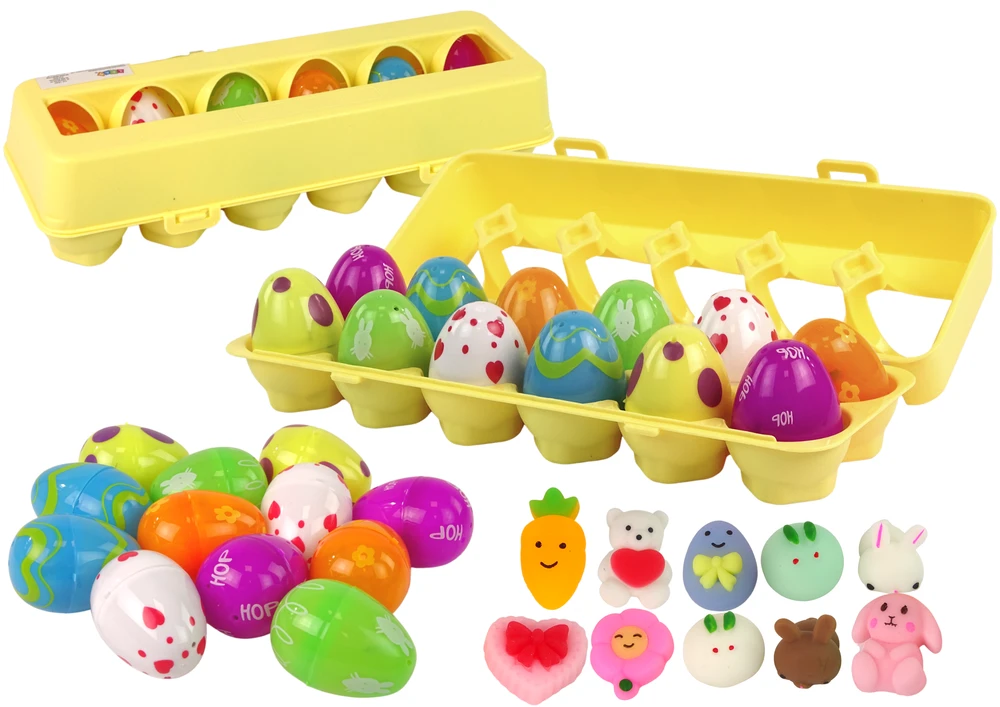Zestaw Velykinių žaisliukų rinkinys Lean Toys Squishy, 12 vnt.