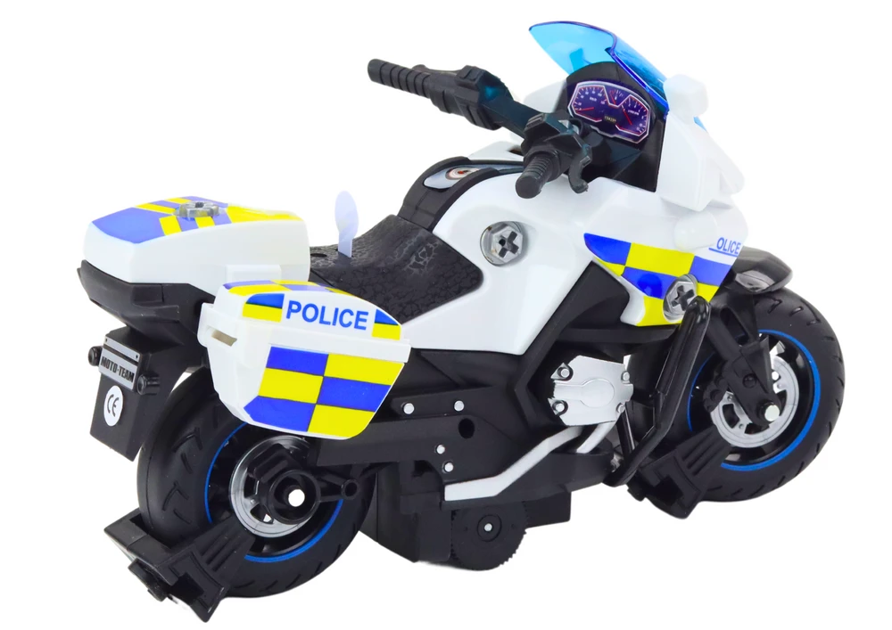 Lean Toys Policijos motociklas su šviesomis ir garsais vaikams