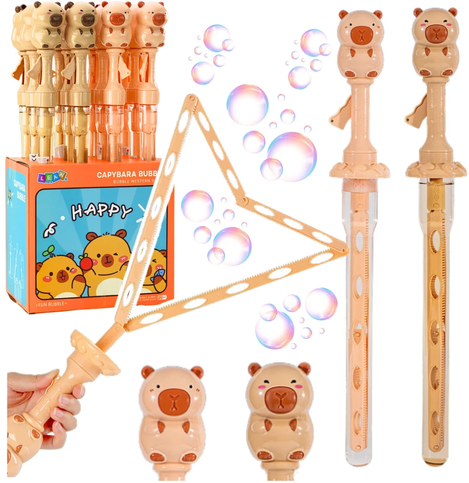 Lean Toys Muilo burbulų lazdelė Capybara 49,5 cm 100 ml