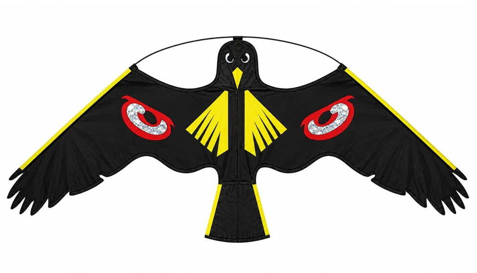 Lean Toys Paukščių atbaidymo aitvaras, plėšriojo paukščio imitacija, 120 × 67 cm