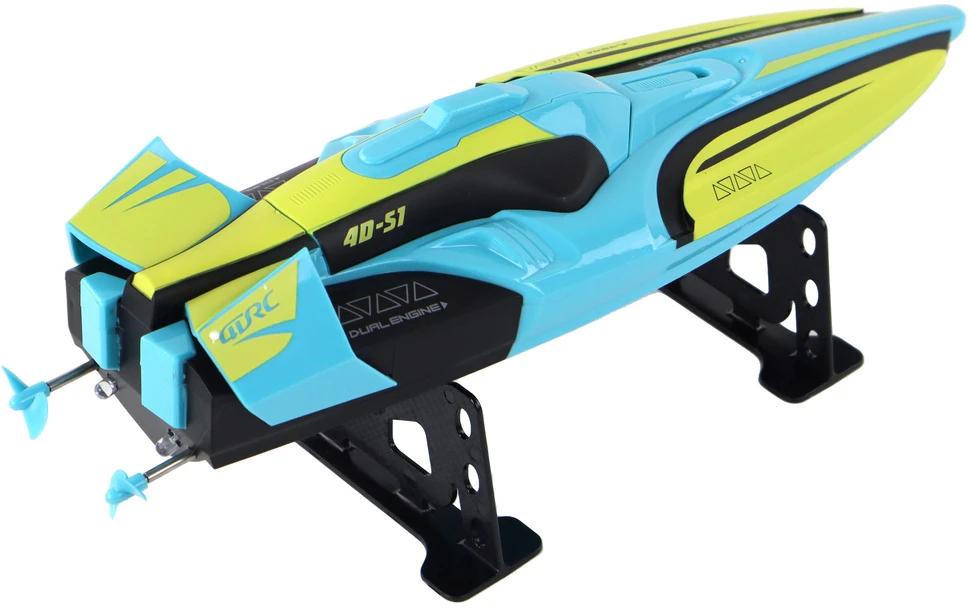 Lean Toys Turkio ir geltonos spalvos RC valdomas vandens laivas