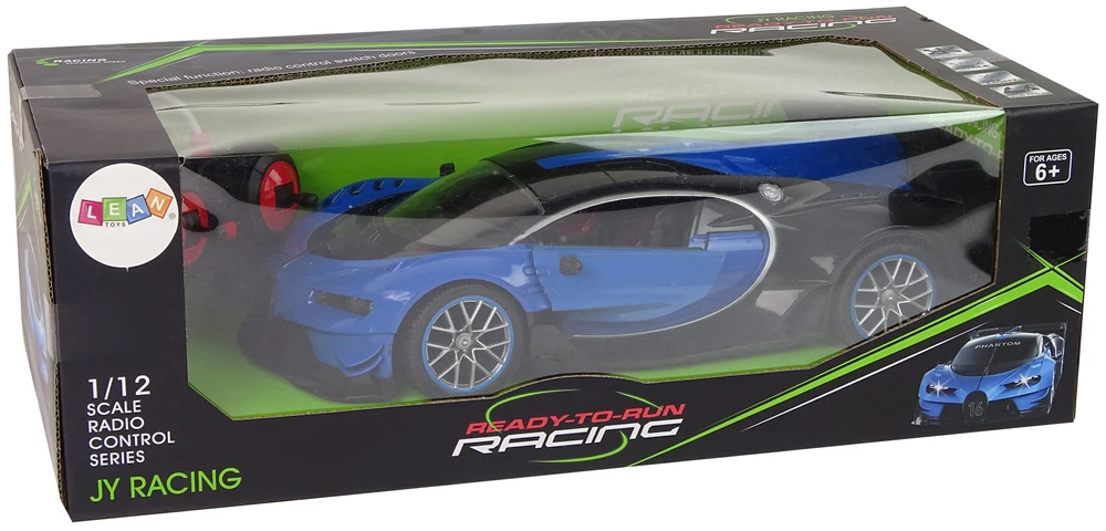 Lean Toys Radijo bangomis valdomas automobilis Bugatti mėlynas
